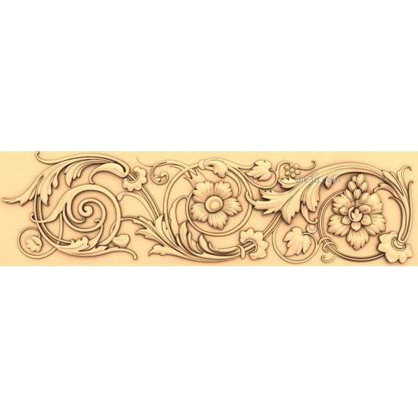 Ornate Floral Elegance 3D STL Design for CNC Ornate Floral Elegance 3D STL Design for CNC