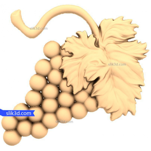 Grape Vine Elegance 3D STL Model for CNC Projects Grape Vine Elegance 3D STL Model for CNC Projects