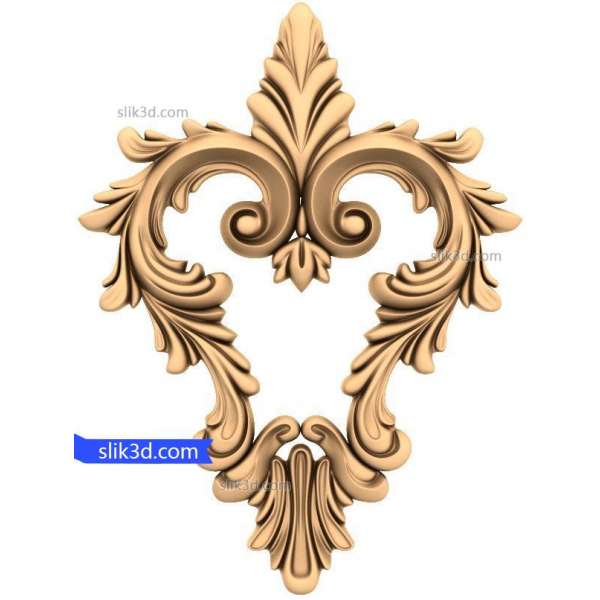 Baroque Elegance Decor 3D STL Model for CNC Router