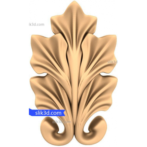 Ornate Acant Leaf 3D Model for CNC Router