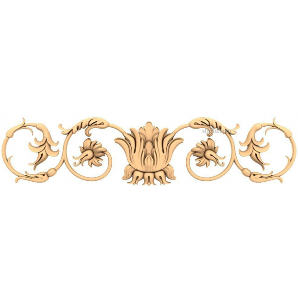 Floral Harmony Scroll 3D STL Model for CNC Floral Harmony Scroll 3D STL Model for CNC