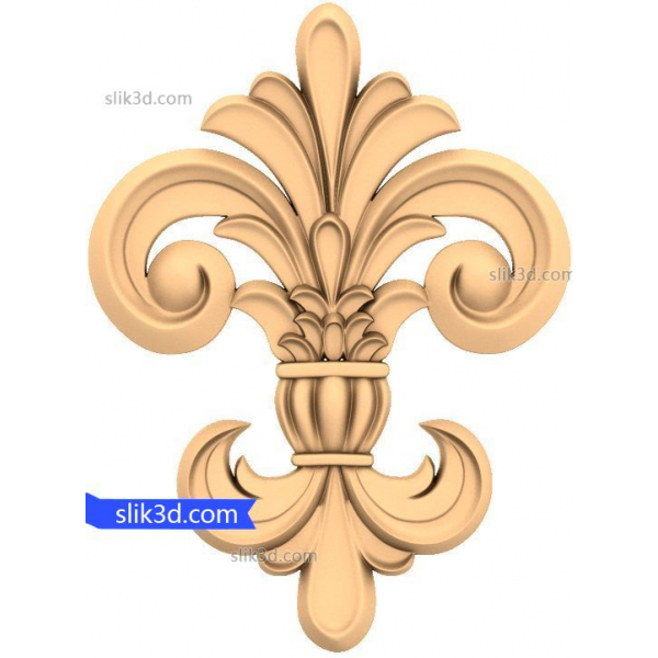 Fleur-de-Lis Eleganz 3D-Modell für CNC