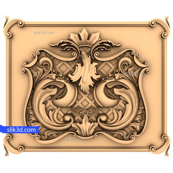 Pannello decorativo 3D Regal Flourish per CNC