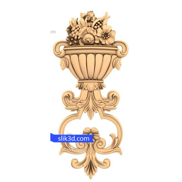 Floral Elegance Appliqu? 3D STL Model for CNC Floral Elegance Appliqu? 3D STL Model for CNC