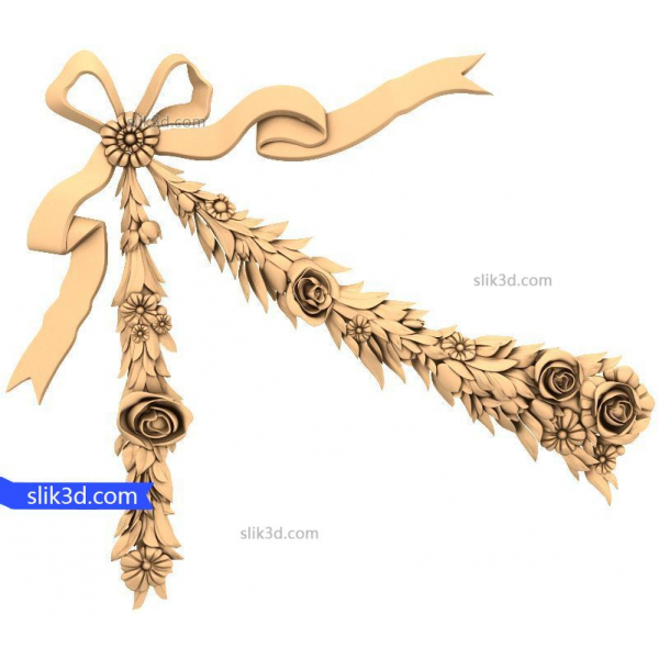 Floral Elegance Bow - 3D STL Model for CNC Floral Elegance Bow - 3D STL Model for CNC