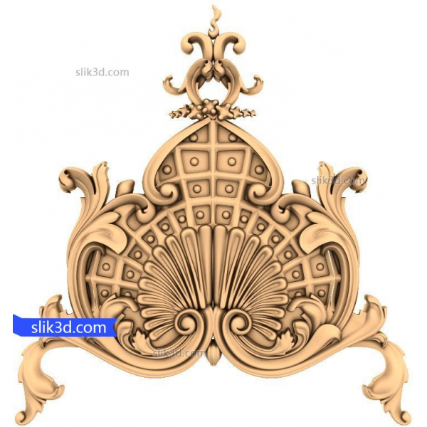Barok Elegance Panel 3D STL Model til CNC Barok Elegance Panel 3D STL Model til CNC