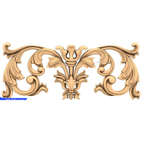 Elegance v Flourish 3D modelu pro CNC