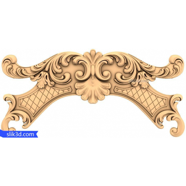 Modello 3D STL con intestazione di acanto ornato Modello 3D STL con intestazione di acanto ornato