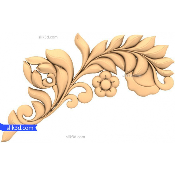 Floral Elegance 3D Model for CNC and 3D Printing