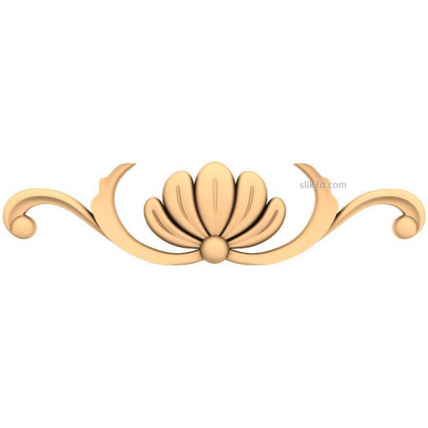 Decorative Floral Ornament 3D STL Model