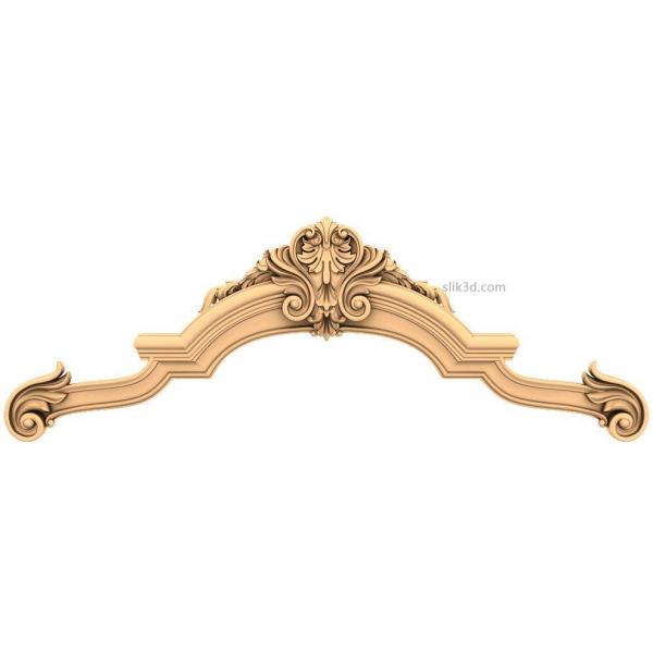 Barokní Elegance Pediment 3D STL model Barokní Elegance Pediment 3D STL model