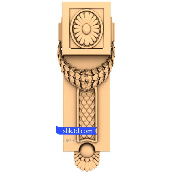 Garland Rosette Bracket 3D STL Model til CNC Garland Rosette Bracket 3D STL Model til CNC