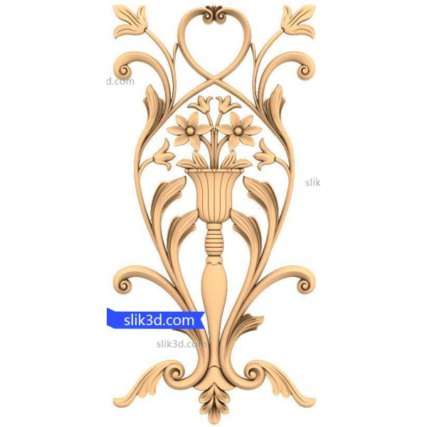 Modello STL 3D Floral Elegance per CNC Modello STL 3D Floral Elegance per CNC