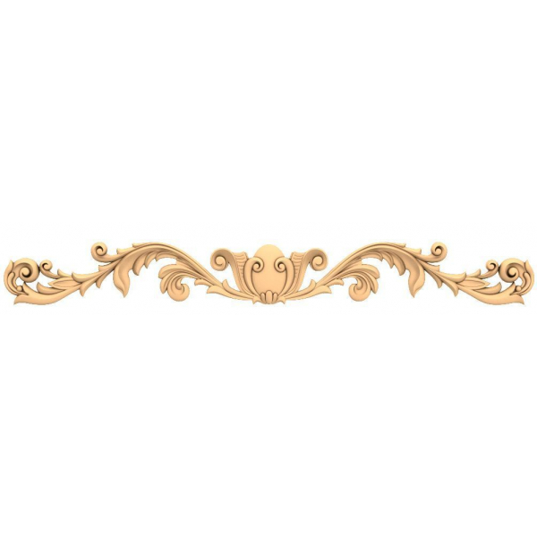 Scroll Flourish Ornament - Elegant 3D Model for CNC Scroll Flourish Ornament - Elegant 3D Model for CNC