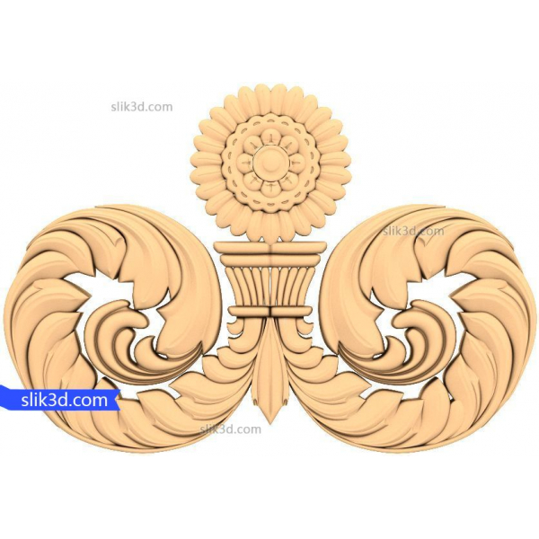 ظریف گل Crest 3D STL مدل های CNC ظریف گل Crest 3D STL مدل های CNC