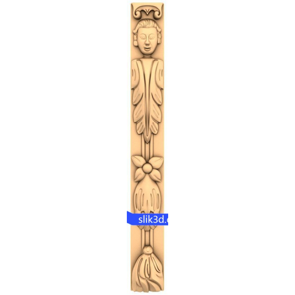 Elegant Guardian Pillar 3D STL Model for CNC Elegant Guardian Pillar 3D STL Model for CNC