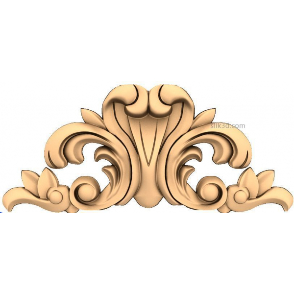 Elegant Flourish Accent 3D STL Model Elegant Flourish Accent 3D STL Model