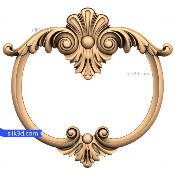 Baroque Elegance Frame 3D STL Model for CNC