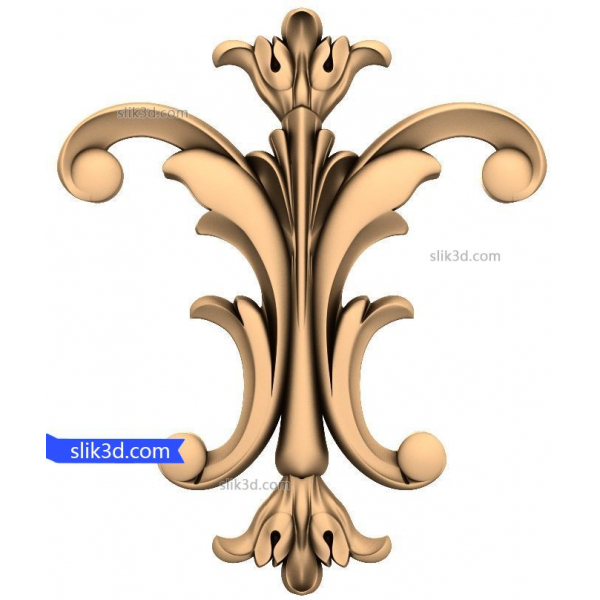 Floral Elegance Relief STL Model for CNC