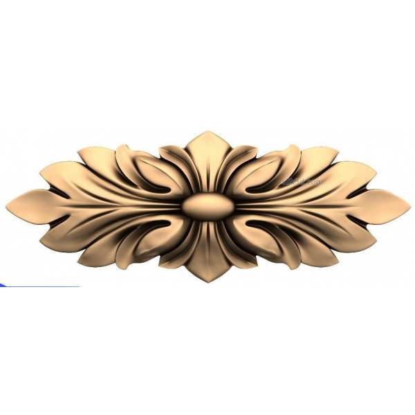 Floral Elegance Ornament 3D STL Model for CNC Routers Floral Elegance Ornament 3D STL Model for CNC Routers