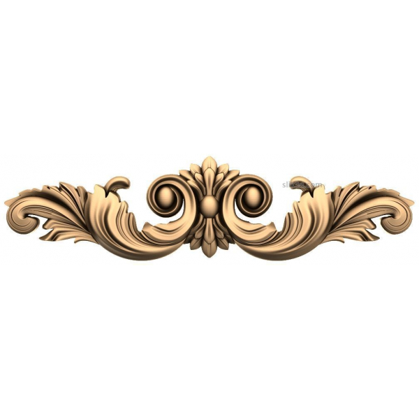 Baroque Elegance Scrollwork 3D STL Model