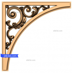 Elegant Swirl Corner Ornament