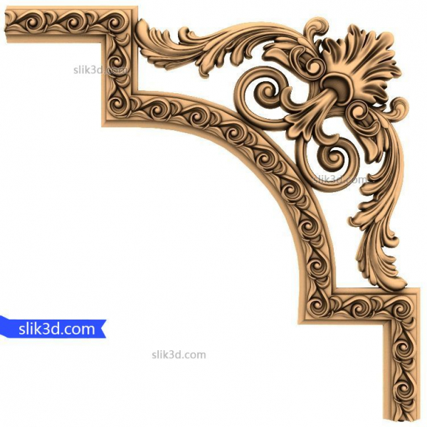 Baroque Elegance Corner Decor 3D Model