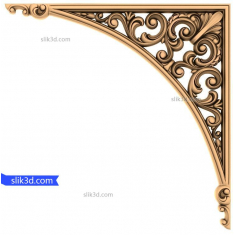 Suporte de canto elegante em espiral