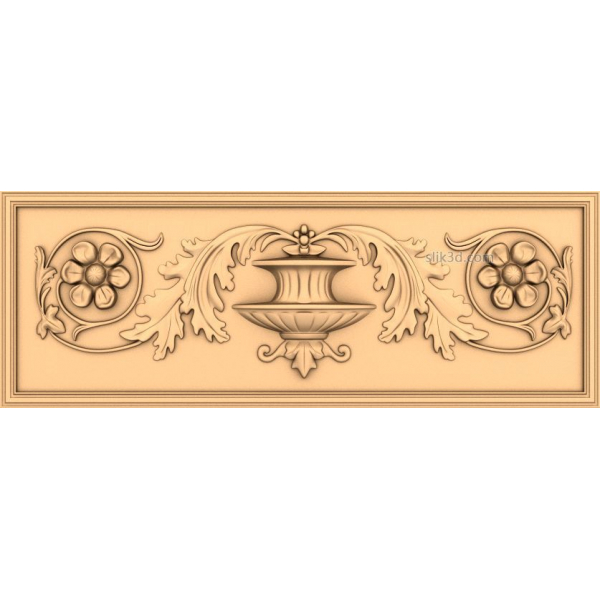 Floral Elegance Panel - 3D STL μοντέλο για CNC Floral Elegance Panel - 3D STL μοντέλο για CNC