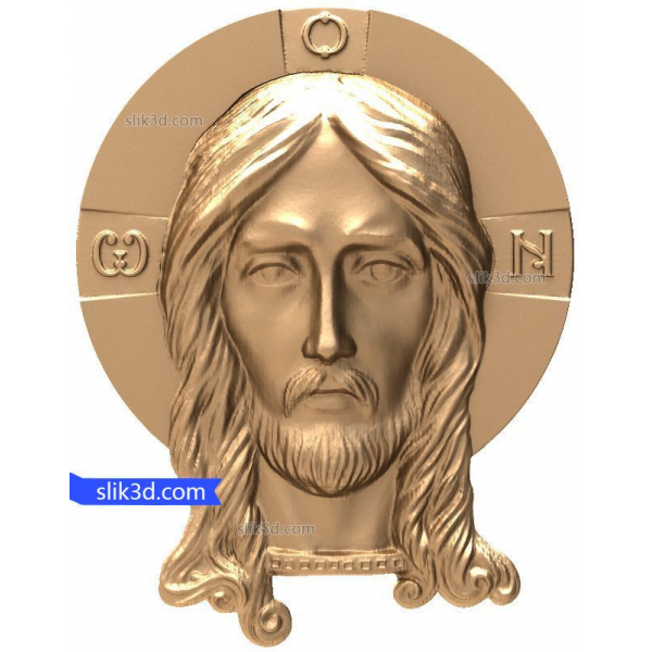 Christ Pantocrator Relief STL Model for CNC