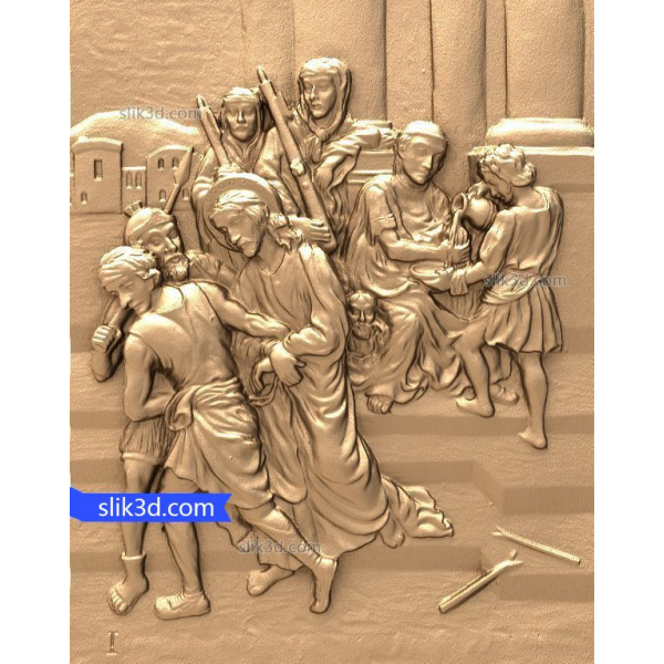 Passion of Christ Relief - 3D STL Model for CNC