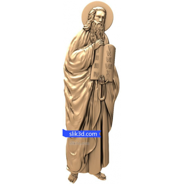 St. Moses 3D Relief STL Model for CNC Woodworking St. Moses 3D Relief STL Model for CNC Woodworking