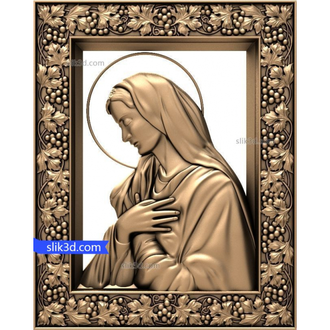 Icône de la Sainte Vierge | STL - modèle 3D CNC