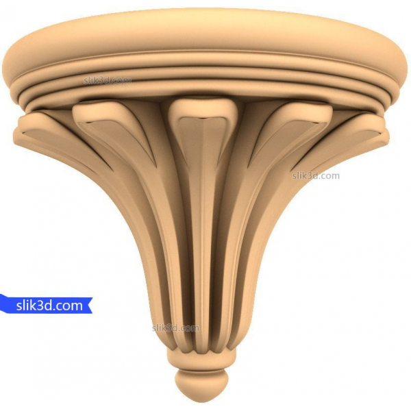 Klassisk Corinthian Capital 3D STL-model til CNC Klassisk Corinthian Capital 3D STL-model til CNC
