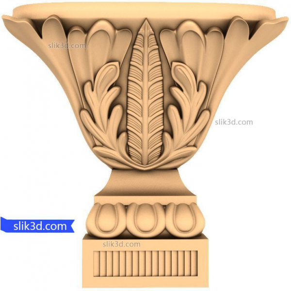 Majestátní 3D model Acanthus Capital pro CNC routery Majestátní 3D model Acanthus Capital pro CNC routery