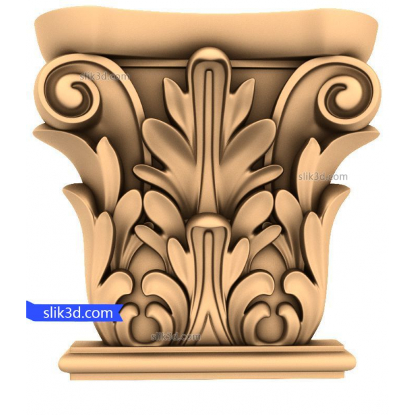 Klassisk Acanthus Capital 3D STL-model til CNC Klassisk Acanthus Capital 3D STL-model til CNC