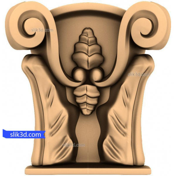 Flourish Acanthus Corbel 3D STL Model