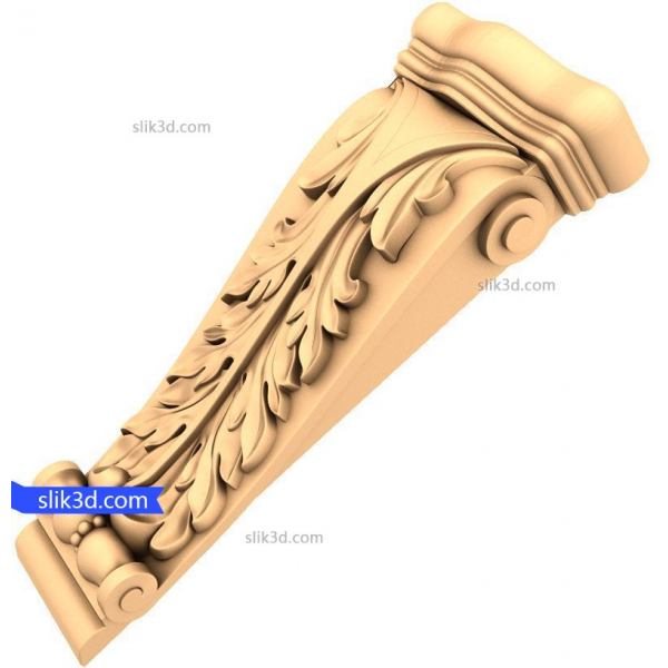 Acanthus Corbel ที่หรูหราสำหรับการพิมพ์ CNC และ 3D Acanthus Corbel ที่หรูหราสำหรับการพิมพ์ CNC และ 3D