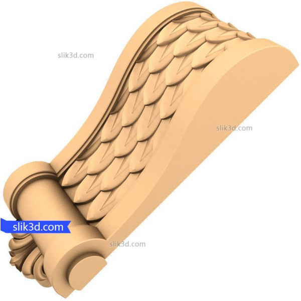 Elegant 3D STL Model of Corbel for CNC