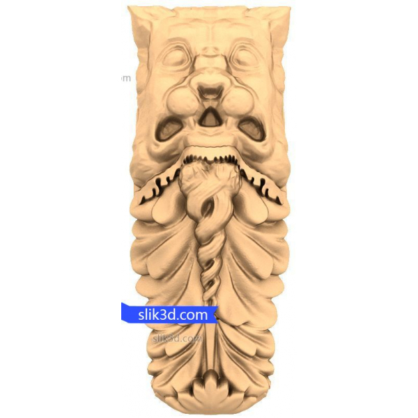 Majestic Guardian Lion Capital - 3D STL-model