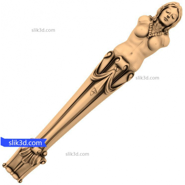 Mystical Caryatid 3D STL Model for CNC