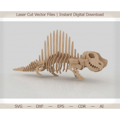 Dimetrodon Laser ຕັດແມ່ແບບ Vector