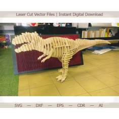 Tyrannosaurus 3D Laser Cut Vector Template