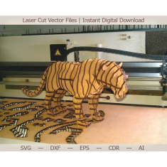 Panther 3D Laser Cut Vector Template