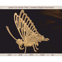 Butterfly ໓D Laser ຕັດ Vector ໄຟລ໌