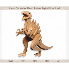 Godzilla ໓D Laser ຕັດແມ່ແບບ Vector