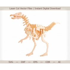 Dinosaur Skeleton Laser Cut Vector Template