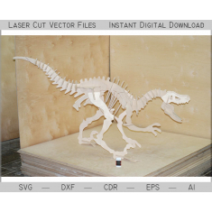 3D Dinosaur Kostra Laser Cut Vektor Šablona