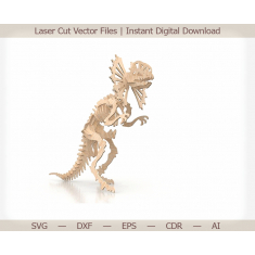 Dinosaur 3D Laser Cut Vector Template