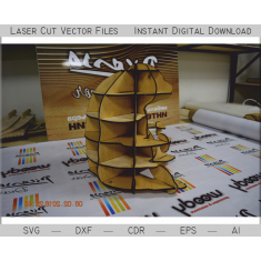 Panda Desk Organizer - Laser Cutting Vector File